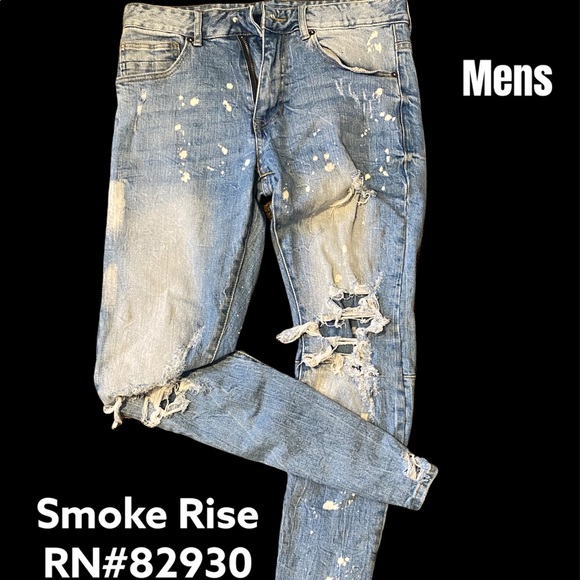 SMOKE RISE Mens Denim Jeans - Picture 4 of 4